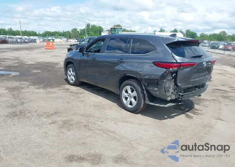 2023 Toyota Highlander Le z USA, uszkodzony, nr VIN 5TDKDRAH9PS034127